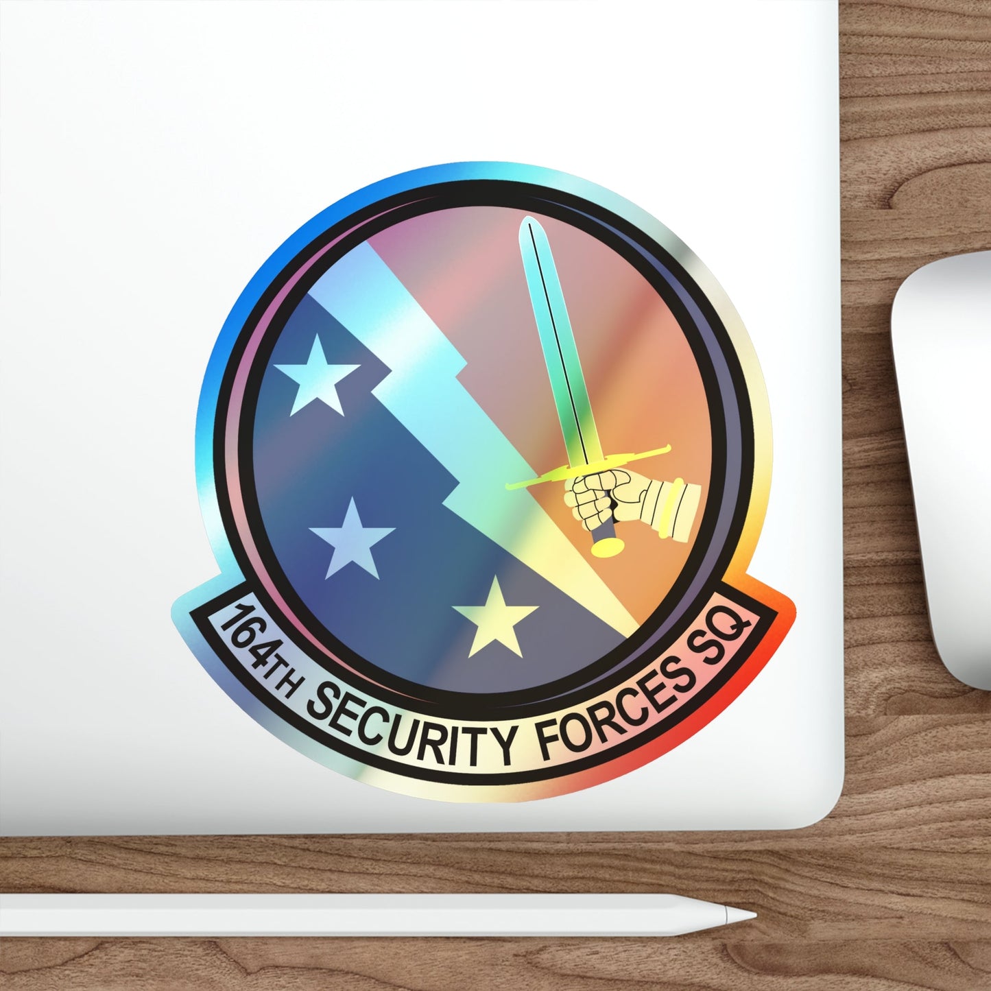 164th Security Forces Squadron (U.S. Air Force) Holographic STICKER Die-Cut Vinyl Decal-The Sticker Space