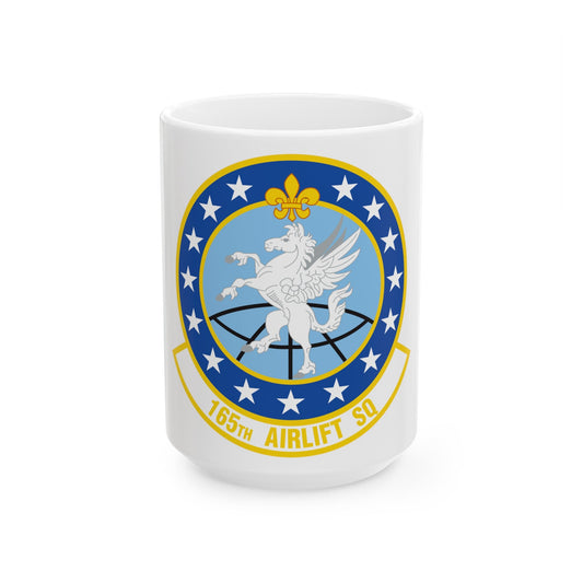 165 Airlift Squadron (U.S. Air Force) White Coffee Mug-15oz-The Sticker Space