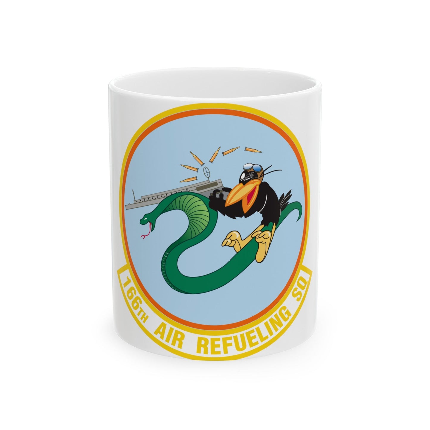 166 Air Refueling Squadron (U.S. Air Force) White Coffee Mug-11oz-The Sticker Space