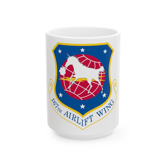 167th Airlift Wing (U.S. Air Force) White Coffee Mug-15oz-The Sticker Space