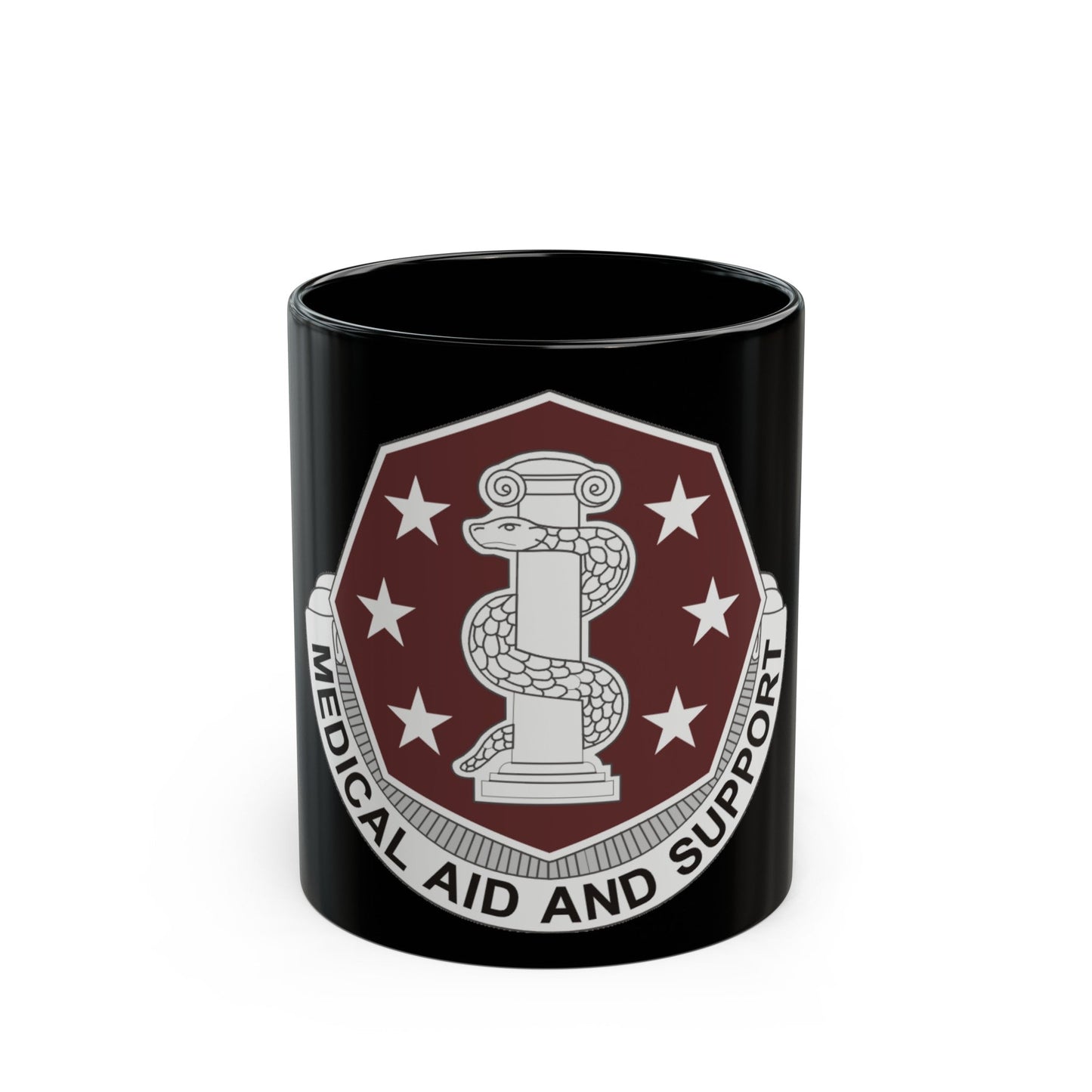 168 Medical Battalion (U.S. Army) Black Coffee Mug-11oz-The Sticker Space