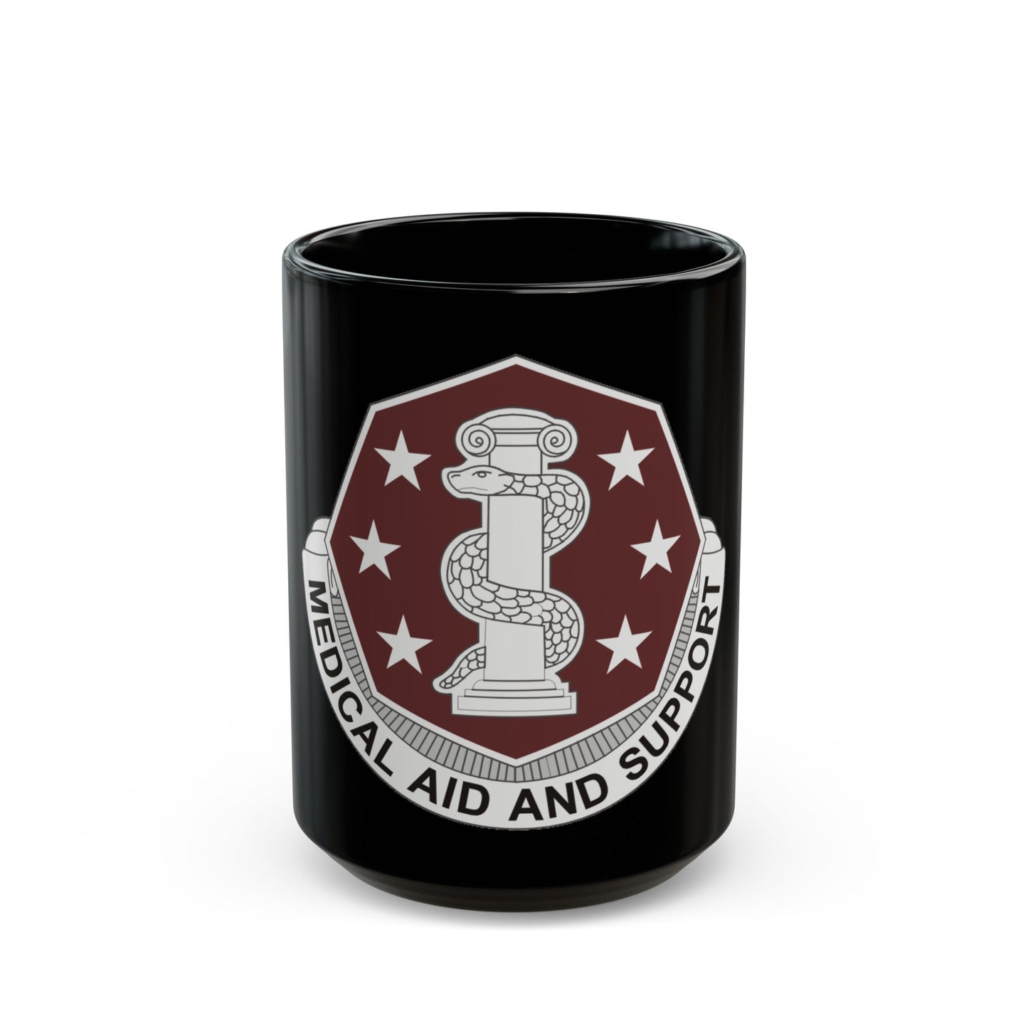 168 Medical Battalion (U.S. Army) Black Coffee Mug-15oz-The Sticker Space