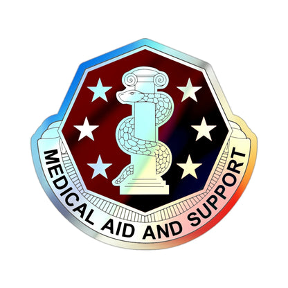 168 Medical Battalion (U.S. Army) Holographic STICKER Die-Cut Vinyl Decal-2 Inch-The Sticker Space
