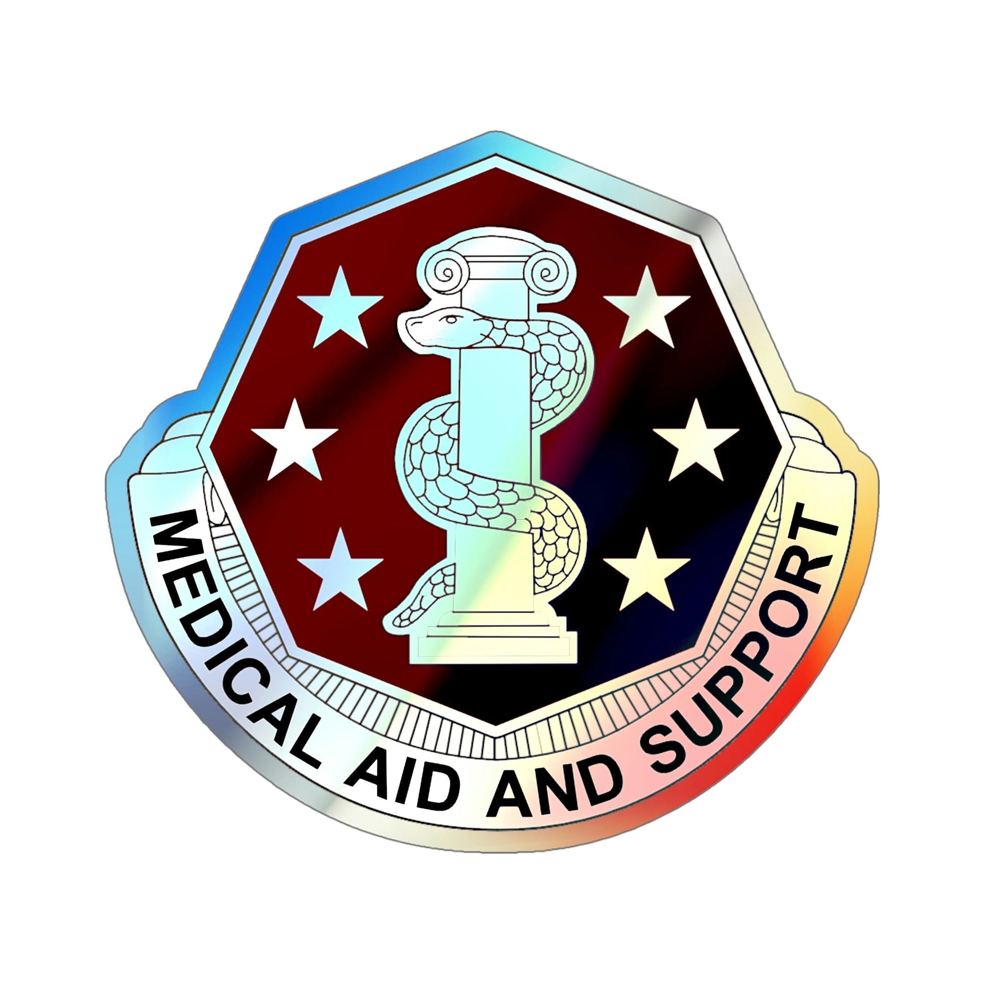 168 Medical Battalion (U.S. Army) Holographic STICKER Die-Cut Vinyl Decal-6 Inch-The Sticker Space