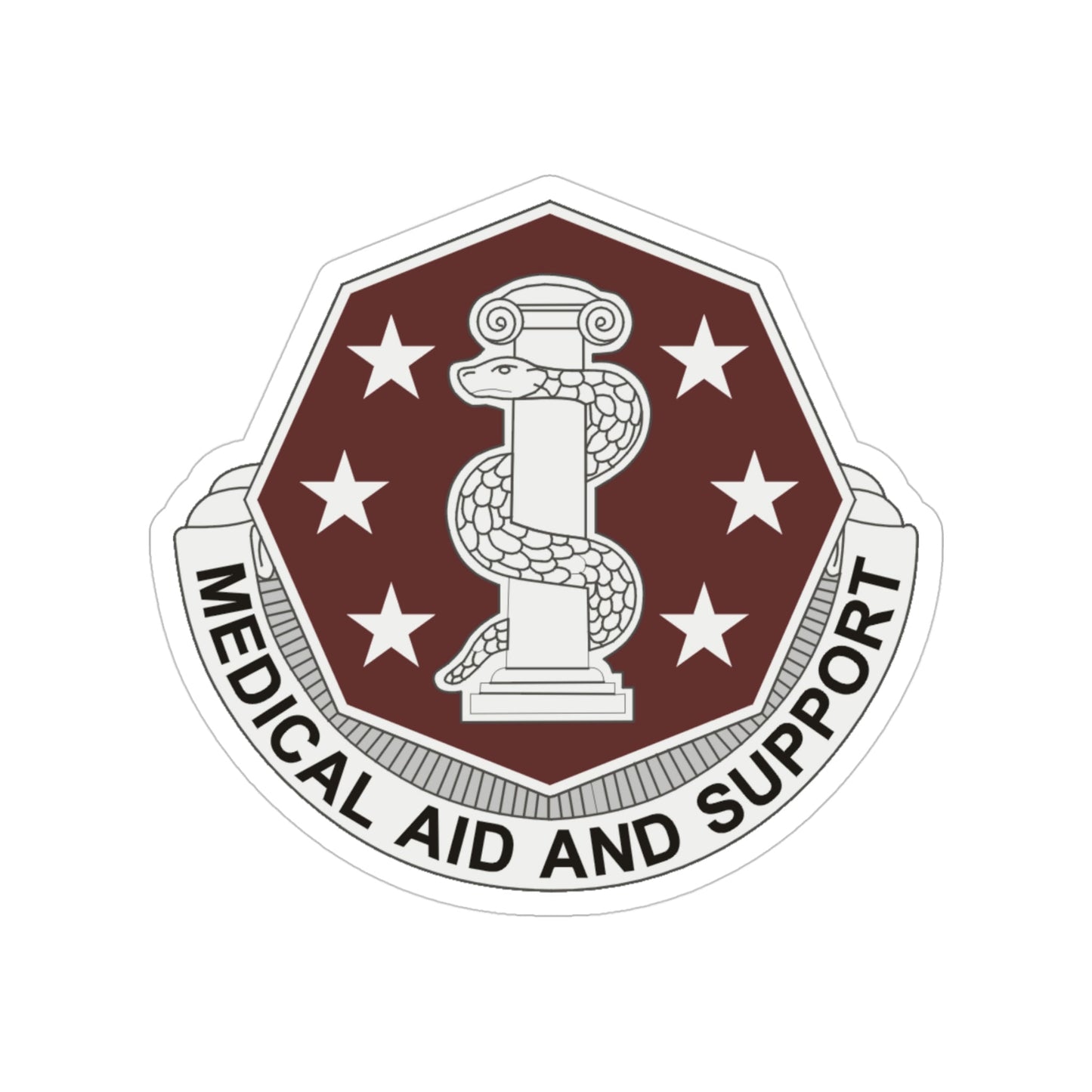 168 Medical Battalion (U.S. Army) Transparent STICKER Die-Cut Vinyl Decal-4 Inch-The Sticker Space