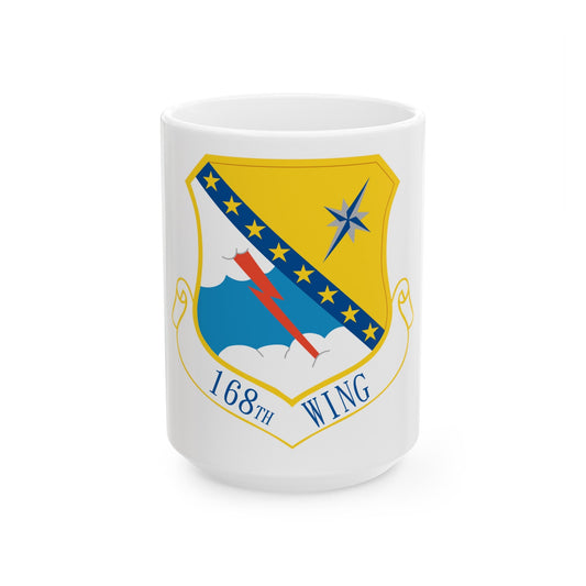 168th Wing emblem (U.S. Air Force) White Coffee Mug
