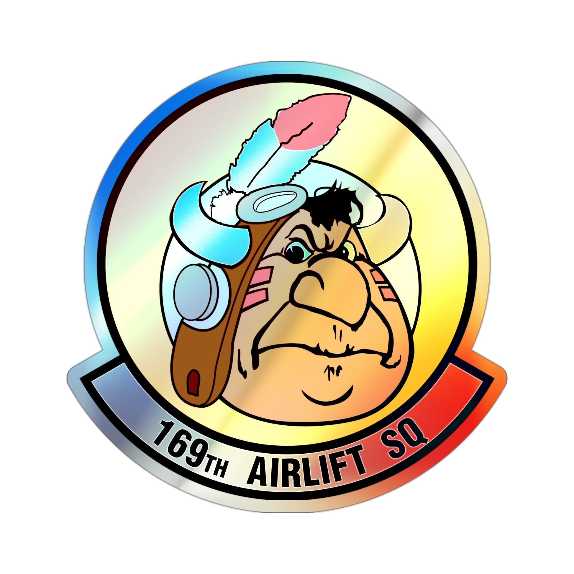 169 Airlift Squadron (U.S. Air Force) Holographic STICKER Die-Cut Vinyl Decal-3 Inch-The Sticker Space