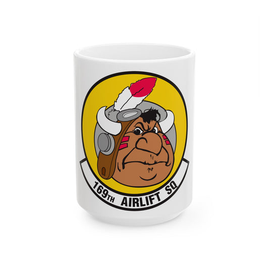 169 Airlift Squadron (U.S. Air Force) White Coffee Mug-15oz-The Sticker Space
