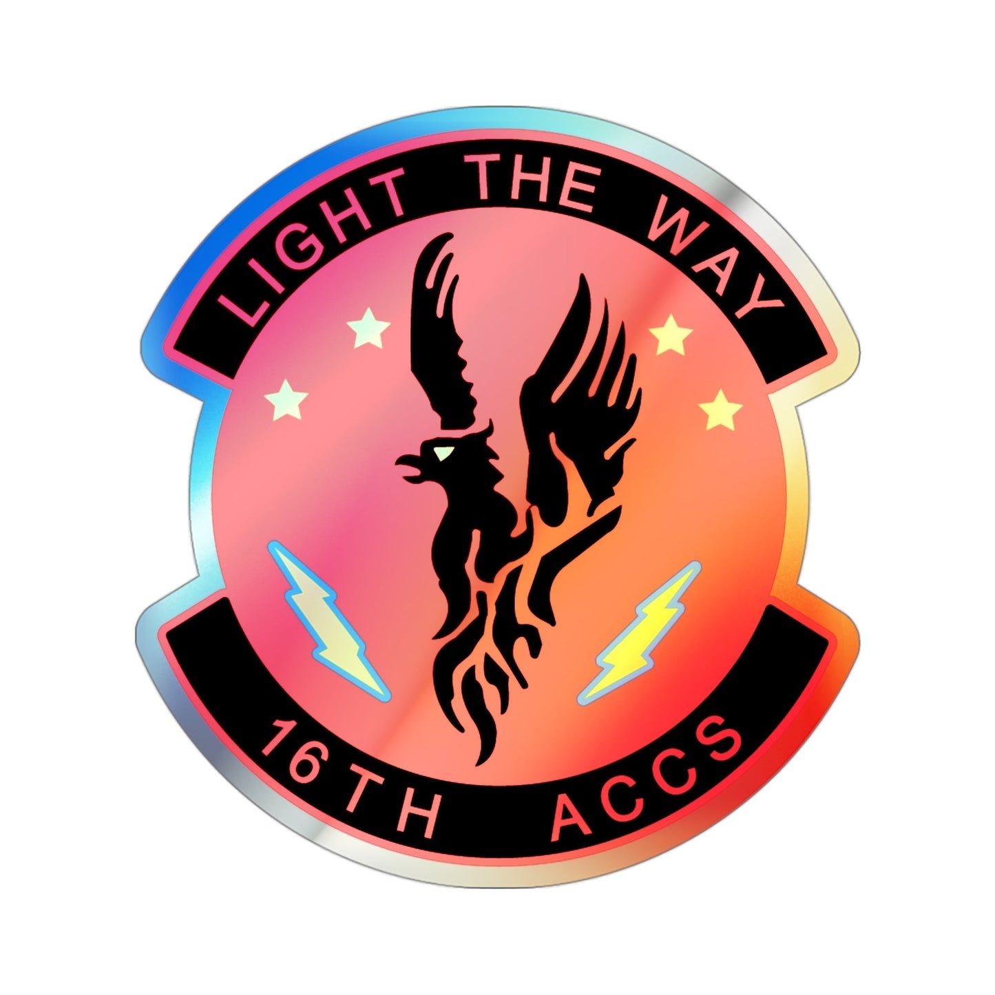 16TH ACCS (U.S. Air Force) Holographic STICKER Die-Cut Vinyl Decal-3 Inch-The Sticker Space