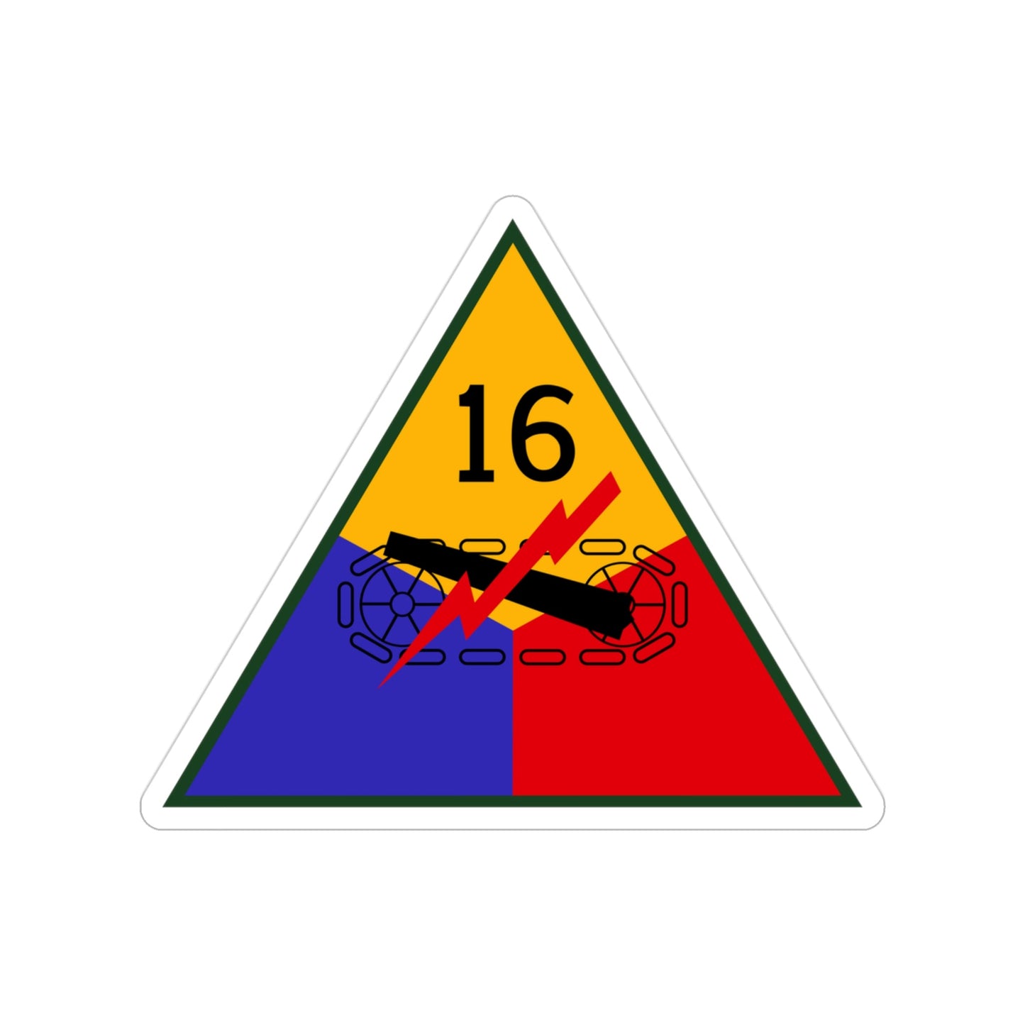 16th Armored Division (U.S. Army) Transparent STICKER Die-Cut Vinyl Decal-3 Inch-The Sticker Space