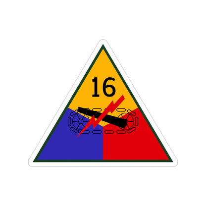 16th Armored Division (U.S. Army) Transparent STICKER Die-Cut Vinyl Decal-5 Inch-The Sticker Space