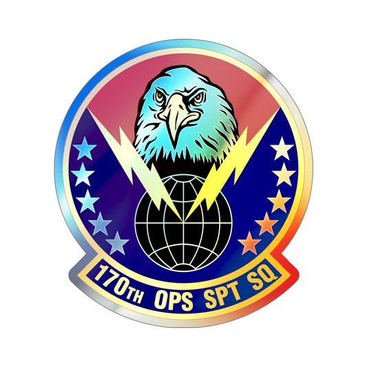 170th Operations Support Squadron (U.S. Air Force) Holographic STICKER Die-Cut Vinyl Decal-6 Inch-The Sticker Space