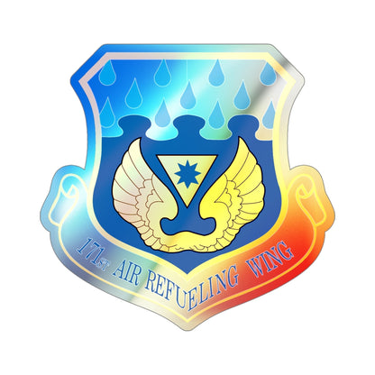171st Air Refueling Wing (U.S. Air Force) Holographic STICKER Die-Cut Vinyl Decal-4 Inch-The Sticker Space