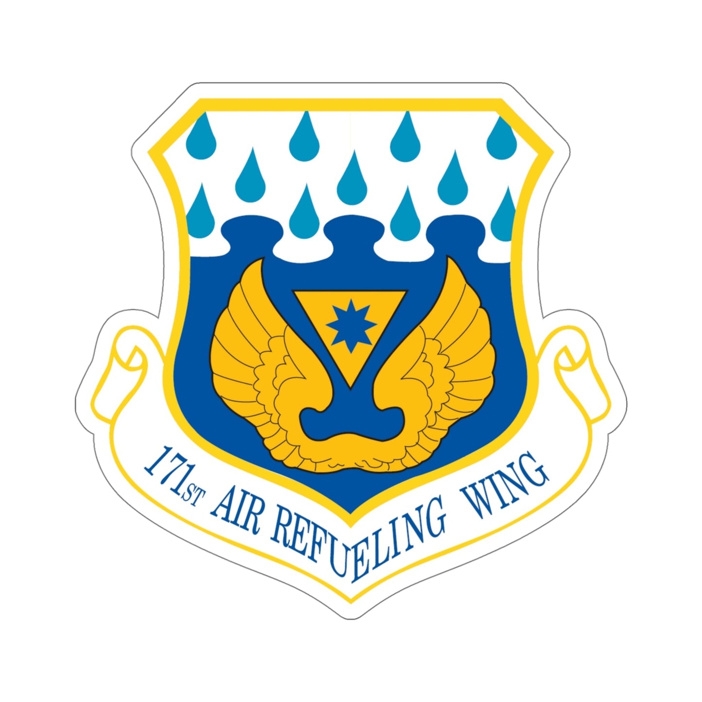 171st Air Refueling Wing (U.S. Air Force) STICKER Vinyl Die-Cut Decal-5 Inch-The Sticker Space