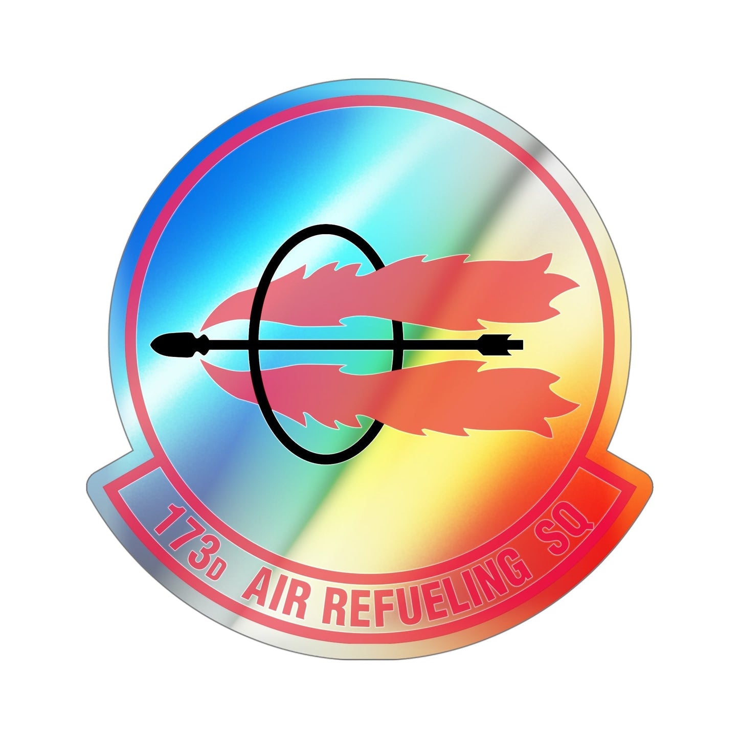 173 Air Refueling Squadron (U.S. Air Force) Holographic STICKER Die-Cut Vinyl Decal-5 Inch-The Sticker Space