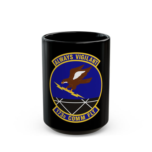 173d Communications Flight (U.S. Air Force) Black Coffee Mug-15oz-The Sticker Space