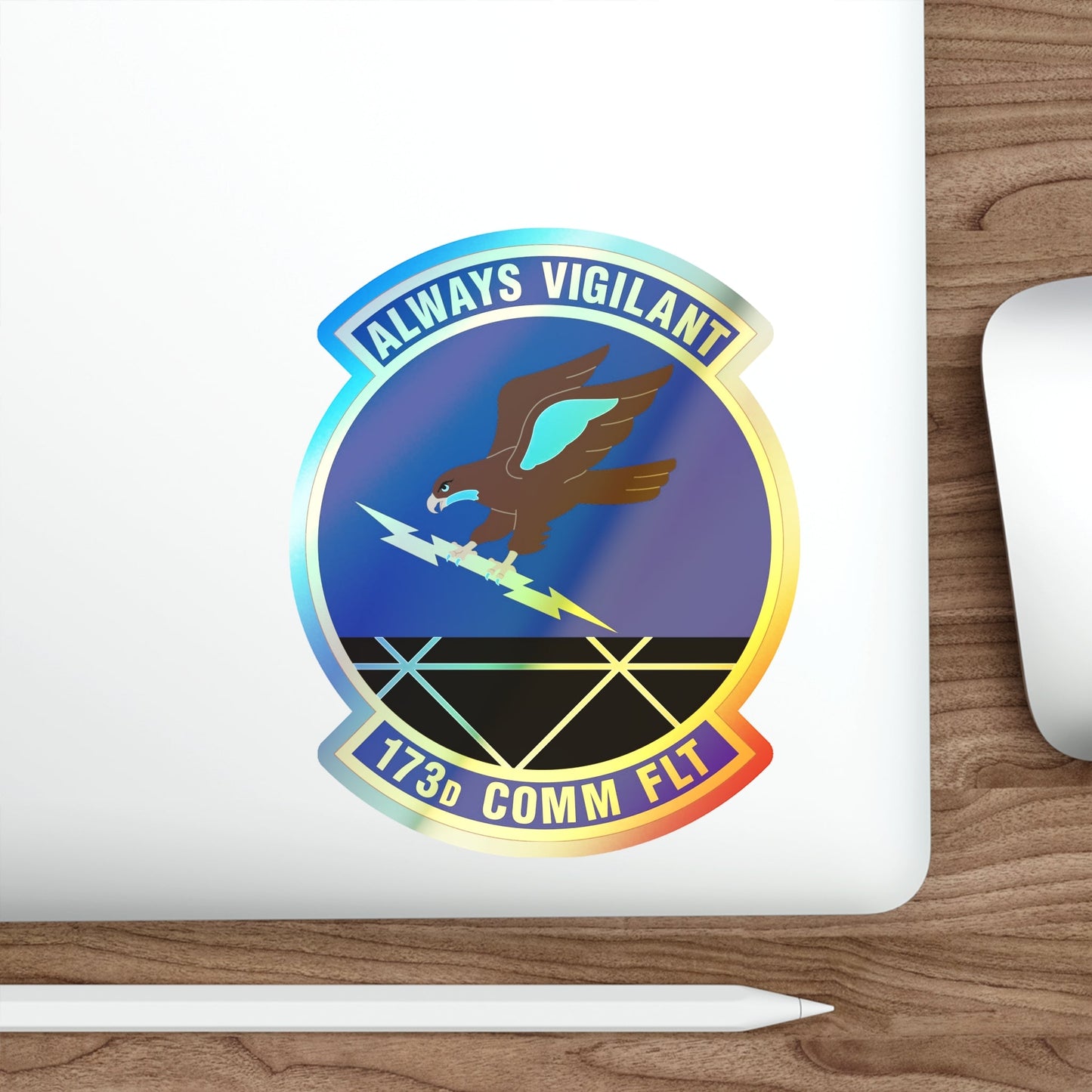 173d Communications Flight (U.S. Air Force) Holographic STICKER Die-Cut Vinyl Decal-The Sticker Space