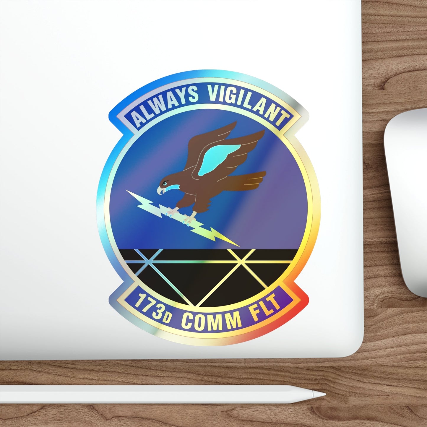 173d Communications Flight (U.S. Air Force) Holographic STICKER Die-Cut Vinyl Decal-The Sticker Space