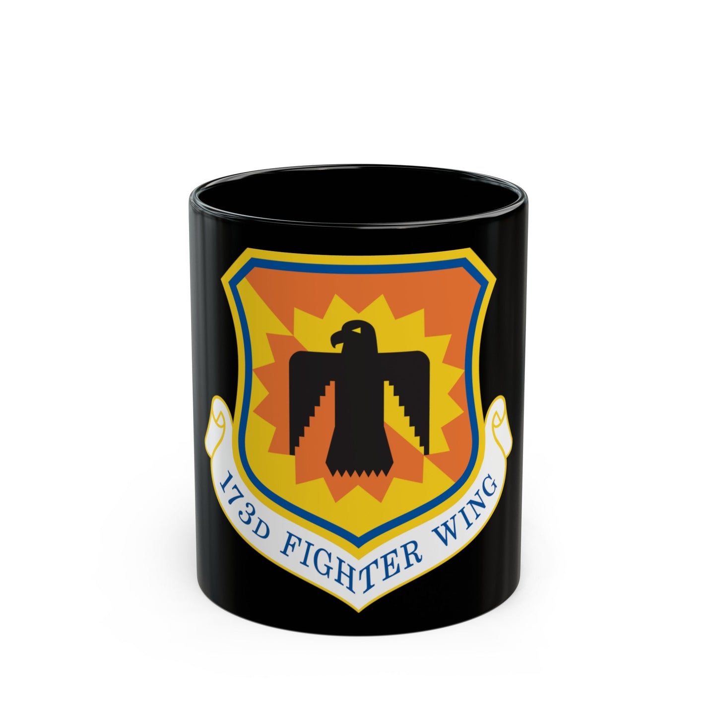 173rd Fighter Wing (U.S. Air Force) Black Coffee Mug-11oz-The Sticker Space