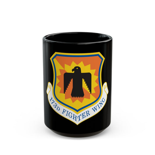 173rd Fighter Wing (U.S. Air Force) Black Coffee Mug-15oz-The Sticker Space