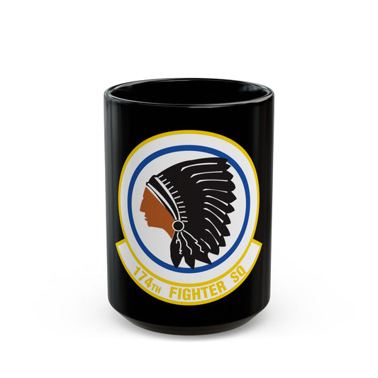 174 Fighter Squadron (U.S. Air Force) Black Coffee Mug-15oz-The Sticker Space