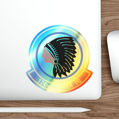 174 Fighter Squadron (U.S. Air Force) Holographic STICKER Die-Cut Vinyl Decal-The Sticker Space