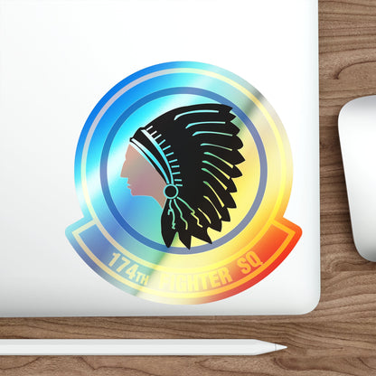 174 Fighter Squadron (U.S. Air Force) Holographic STICKER Die-Cut Vinyl Decal-The Sticker Space