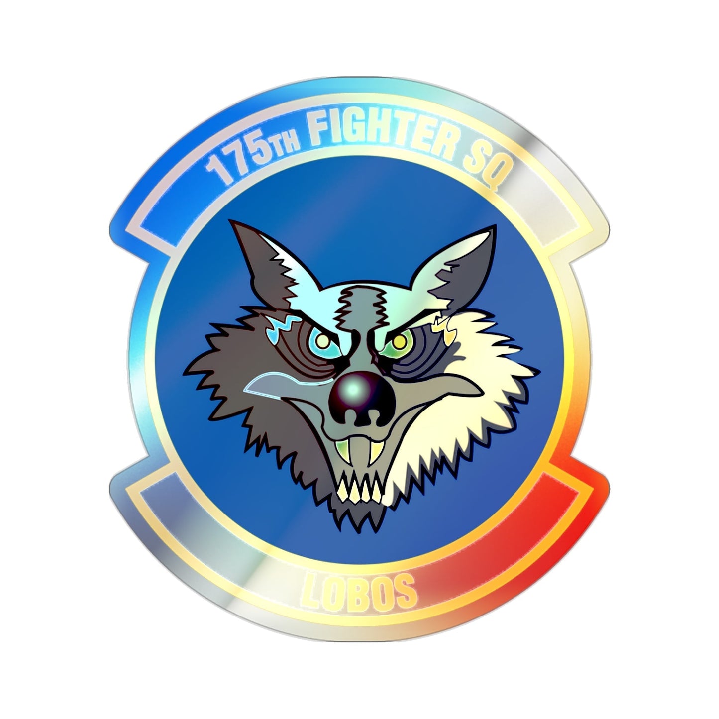 175th Fighter Squadron (U.S. Air Force) Holographic STICKER Die-Cut Vinyl Decal-2 Inch-The Sticker Space