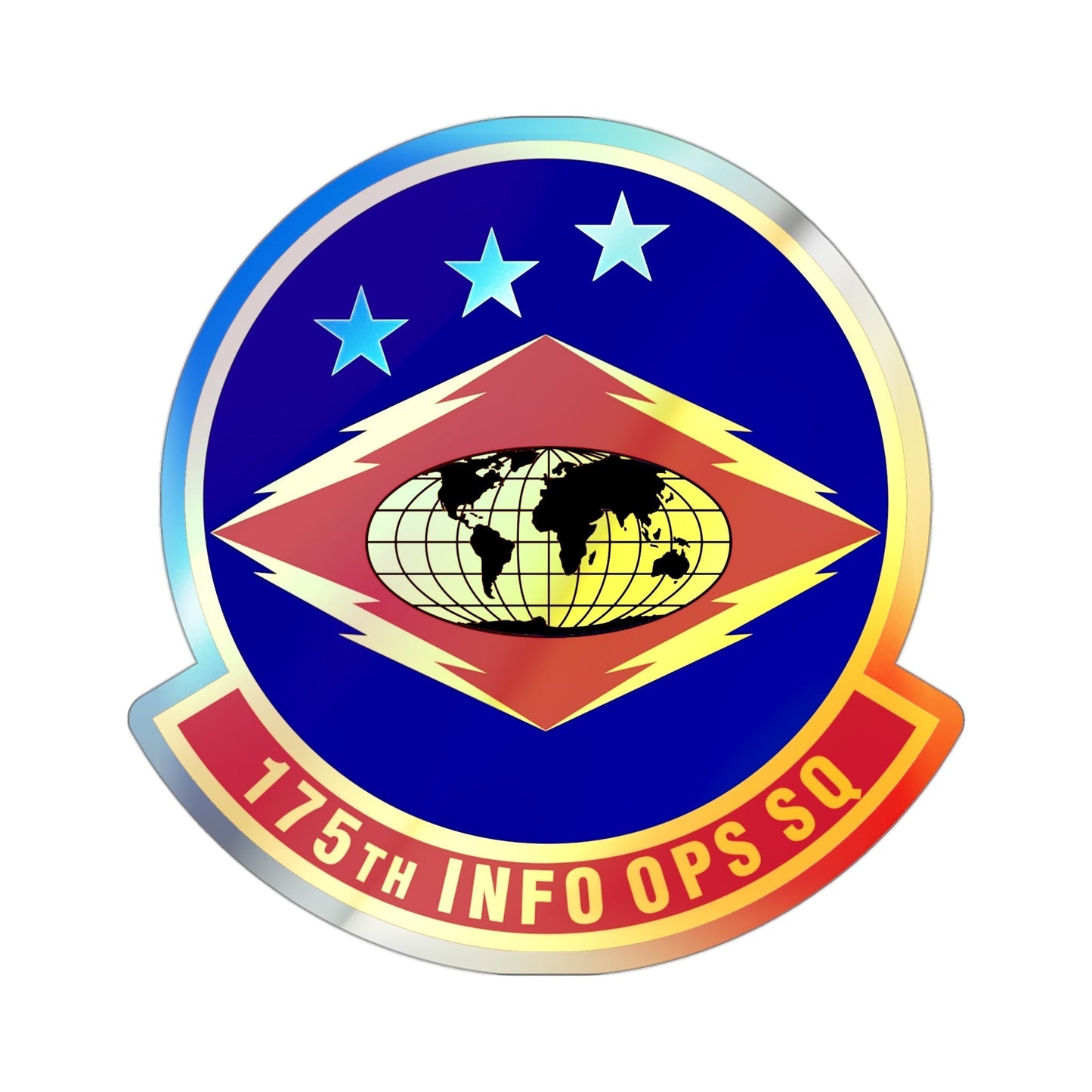 175th Information Operations Squadron (U.S. Air Force) Holographic STICKER Die-Cut Vinyl Decal-3 Inch-The Sticker Space
