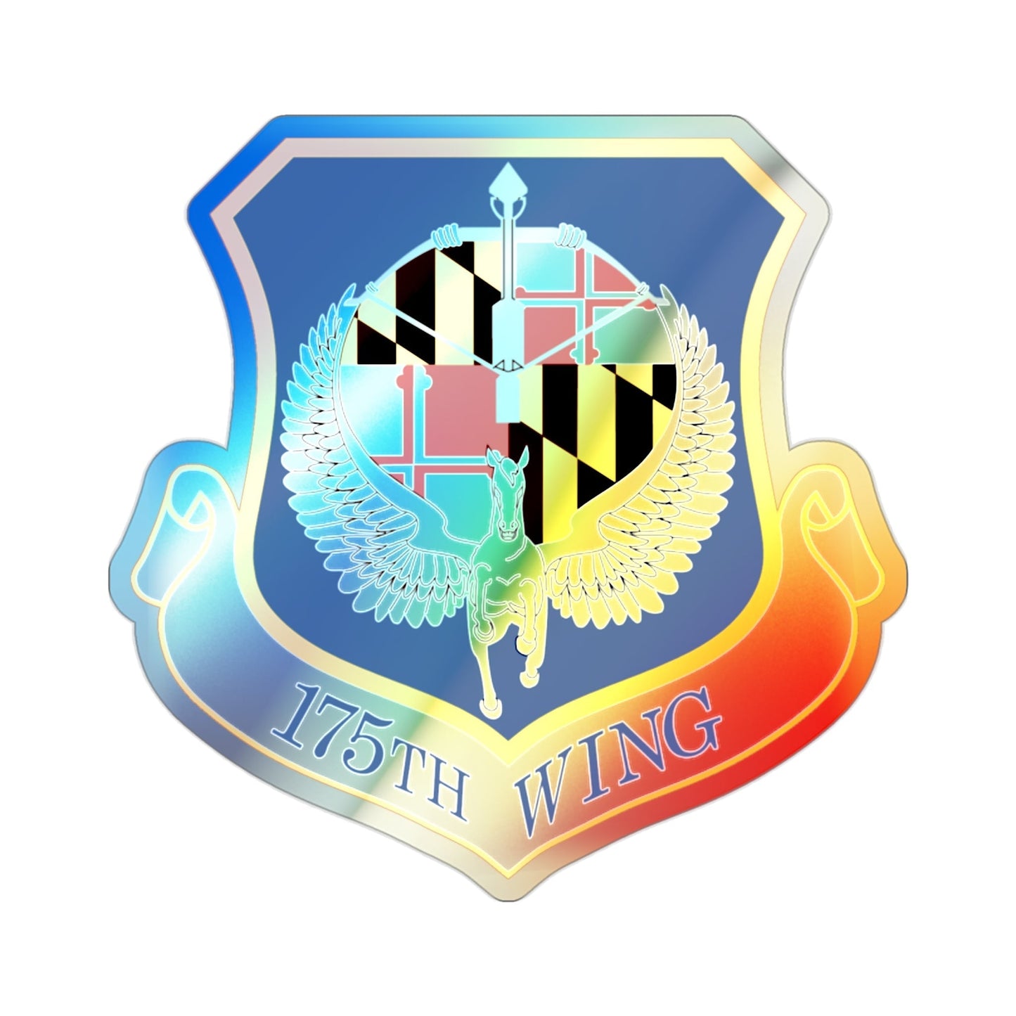 175th Wing (U.S. Air Force) Holographic STICKER Die-Cut Vinyl Decal-2 Inch-The Sticker Space