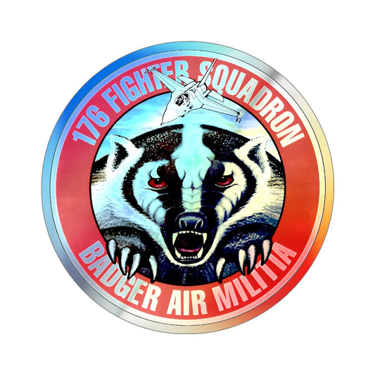 176th Fighter Squadron (U.S. Air Force) Holographic STICKER Die-Cut Vinyl Decal-6 Inch-The Sticker Space