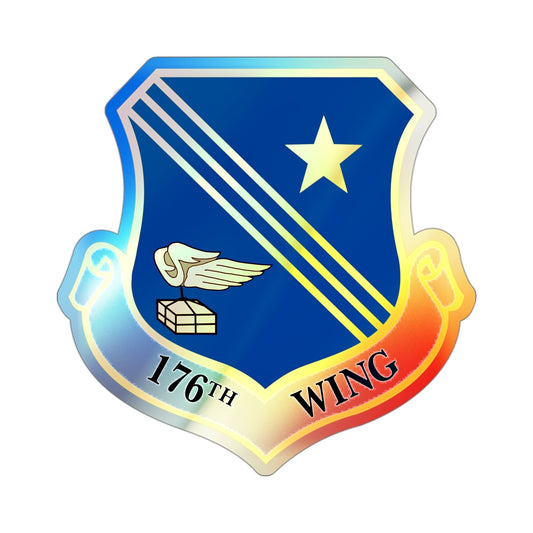 176th Wing (U.S. Air Force) Holographic STICKER Die-Cut Vinyl Decal-3 Inch-The Sticker Space