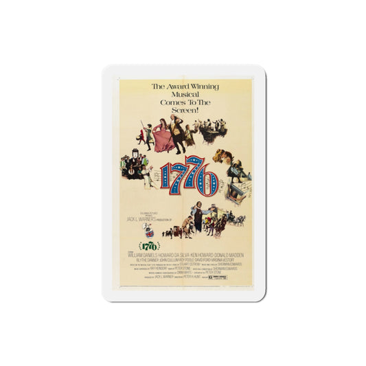 1776 1972 Movie Poster Die-Cut Magnet-2" x 2"-The Sticker Space