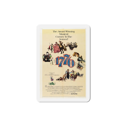 1776 1972 Movie Poster Die-Cut Magnet-3" x 3"-The Sticker Space