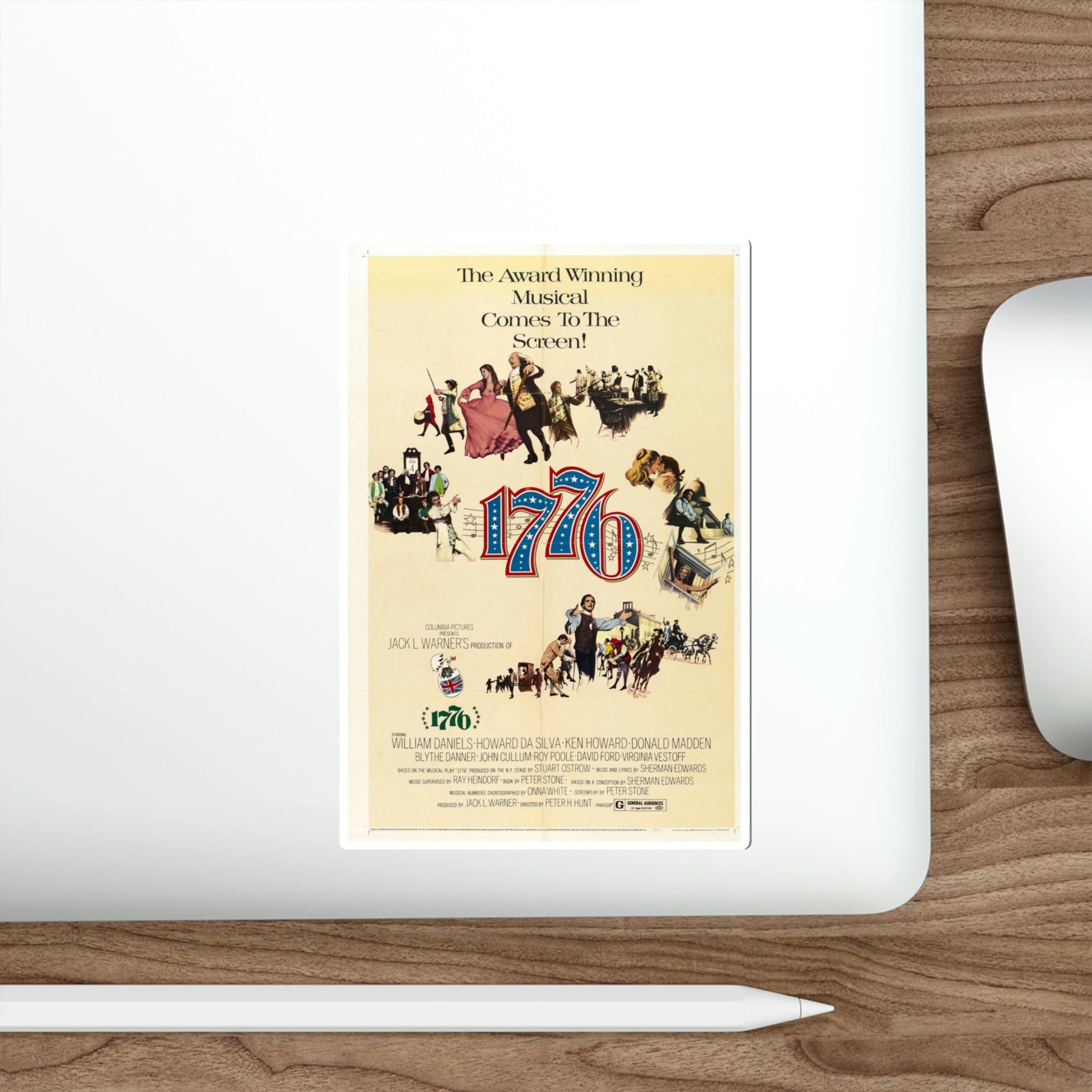 1776 1972 Movie Poster STICKER Vinyl Die-Cut Decal-The Sticker Space