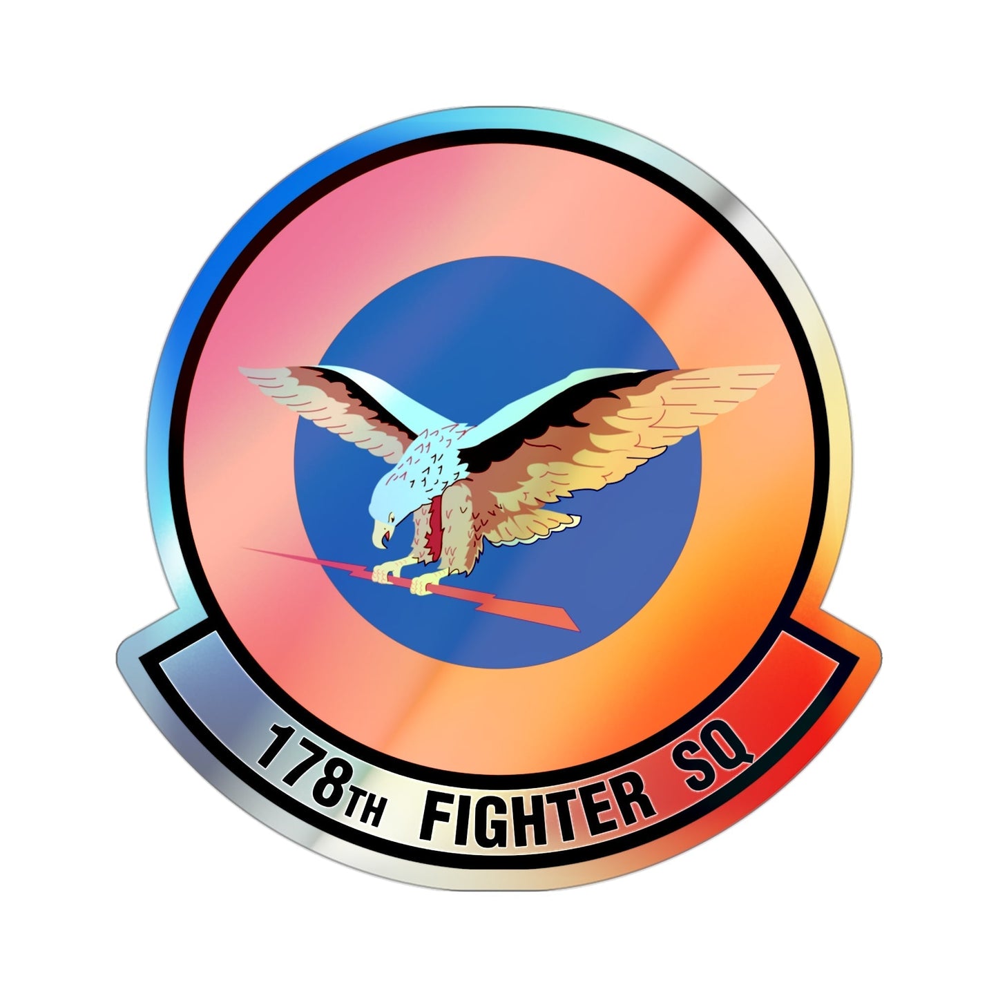 178 Fighter Squadron (U.S. Air Force) Holographic STICKER Die-Cut Vinyl Decal-3 Inch-The Sticker Space
