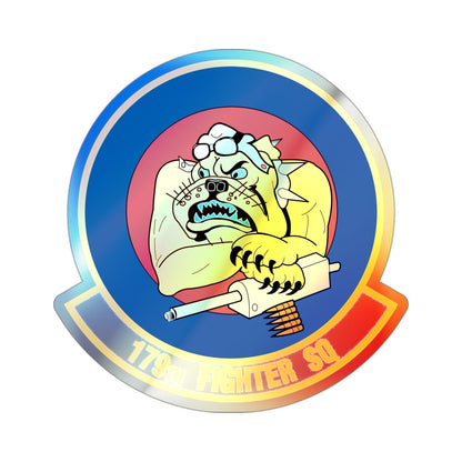 179th Fighter Squadron (U.S. Air Force) Holographic STICKER Die-Cut Vinyl Decal-3 Inch-The Sticker Space
