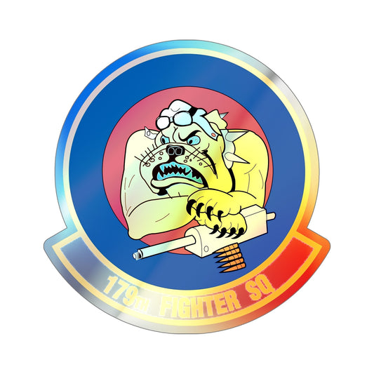 179th Fighter Squadron (U.S. Air Force) Holographic STICKER Die-Cut Vinyl Decal-6 Inch-The Sticker Space