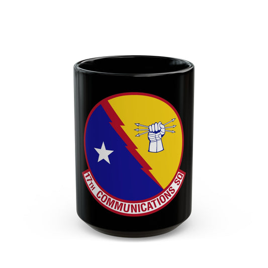 17th Communications Squadron (U.S. Air Force) Black Coffee Mug-15oz-The Sticker Space