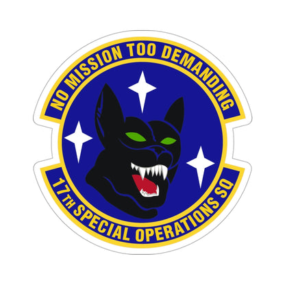 17th Special Operations Squadron (U.S. Air Force) STICKER Vinyl Die-Cut Decal-3 Inch-The Sticker Space