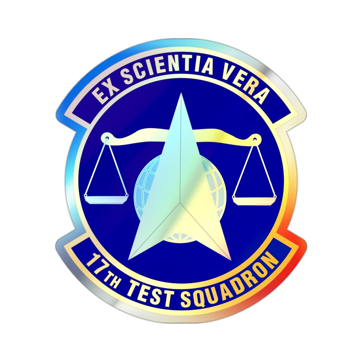 17th Test Squadron (U.S. Air Force) Holographic STICKER Die-Cut Vinyl Decal-2 Inch-The Sticker Space