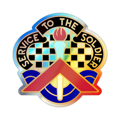 18 Personnel Services Battalion (U.S. Army) Holographic STICKER Die-Cut Vinyl Decal-4 Inch-The Sticker Space