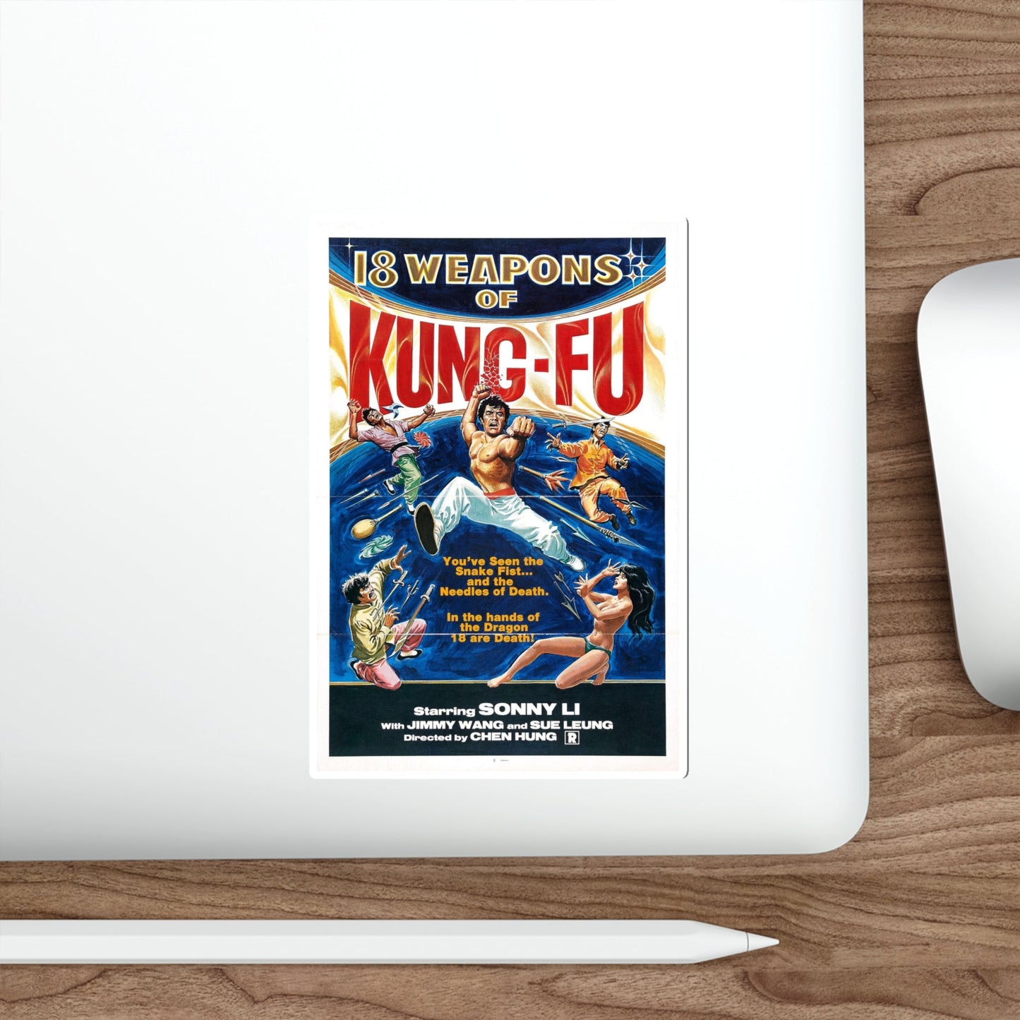 18 WEAPONS OF KUNG-FU 1977 Movie Poster STICKER Vinyl Die-Cut Decal-The Sticker Space