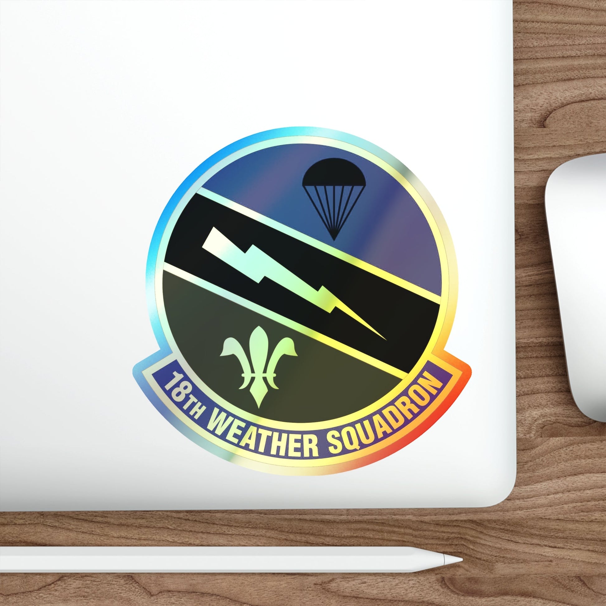 18 Weather Squadron ACC (U.S. Air Force) Holographic STICKER Die-Cut Vinyl Decal-The Sticker Space