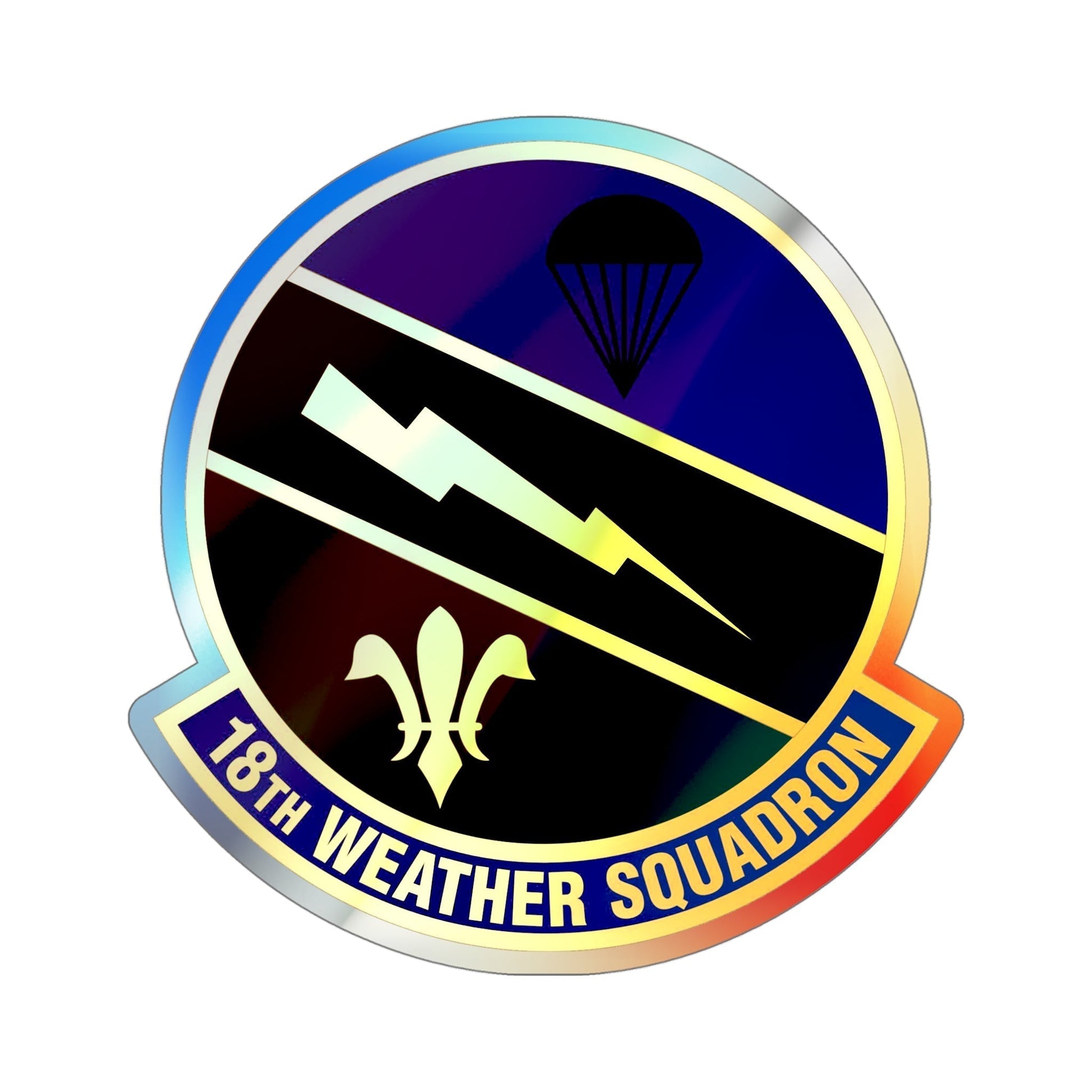 18 Weather Squadron ACC (U.S. Air Force) Holographic STICKER Die-Cut Vinyl Decal-5 Inch-The Sticker Space