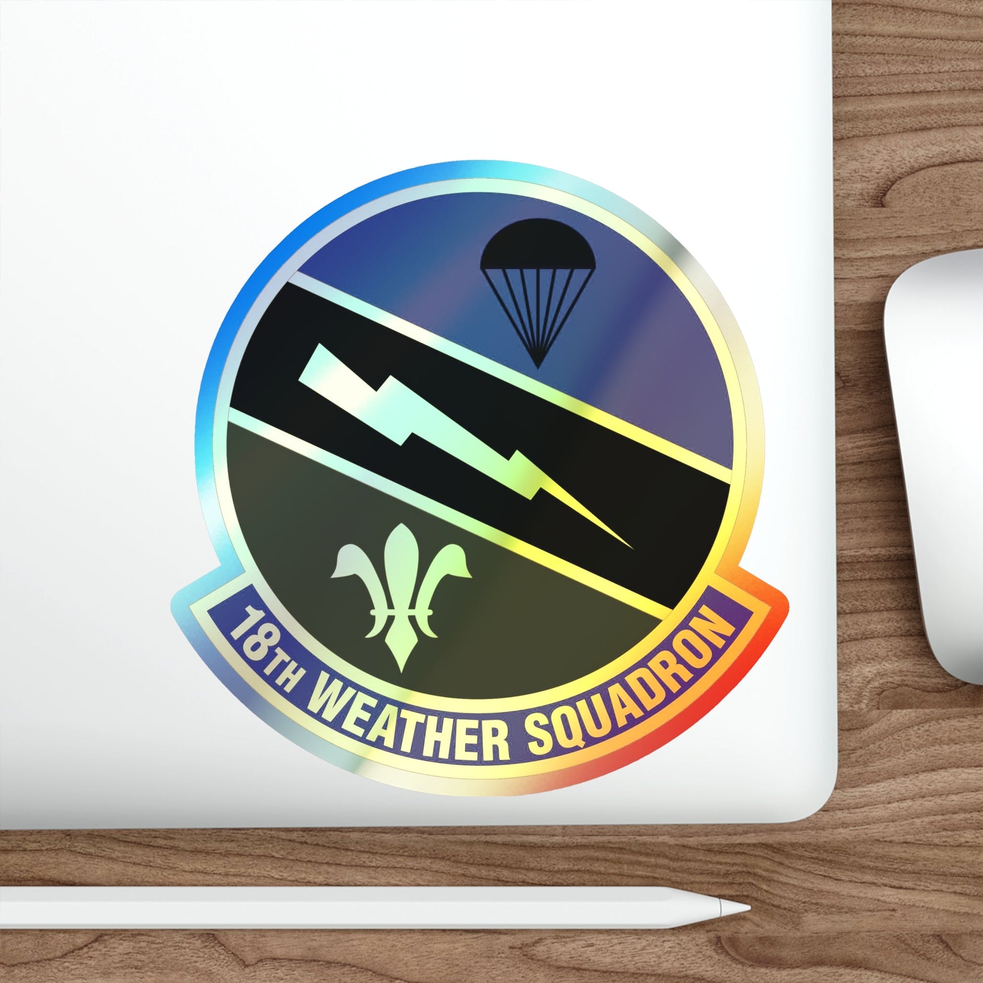 18 Weather Squadron ACC (U.S. Air Force) Holographic STICKER Die-Cut Vinyl Decal-The Sticker Space