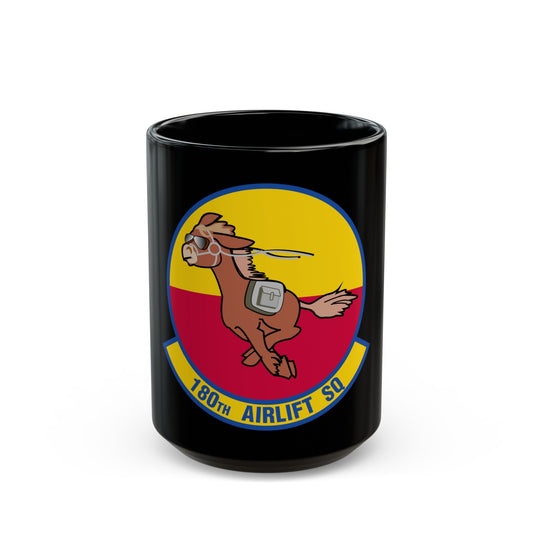 180 Airlift Squadron (U.S. Air Force) Black Coffee Mug-15oz-The Sticker Space