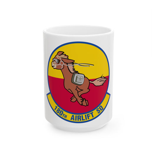 180 Airlift Squadron (U.S. Air Force) White Coffee Mug-15oz-The Sticker Space