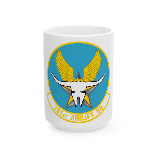 181 Airlift Squadron (U.S. Air Force) White Coffee Mug-15oz-The Sticker Space
