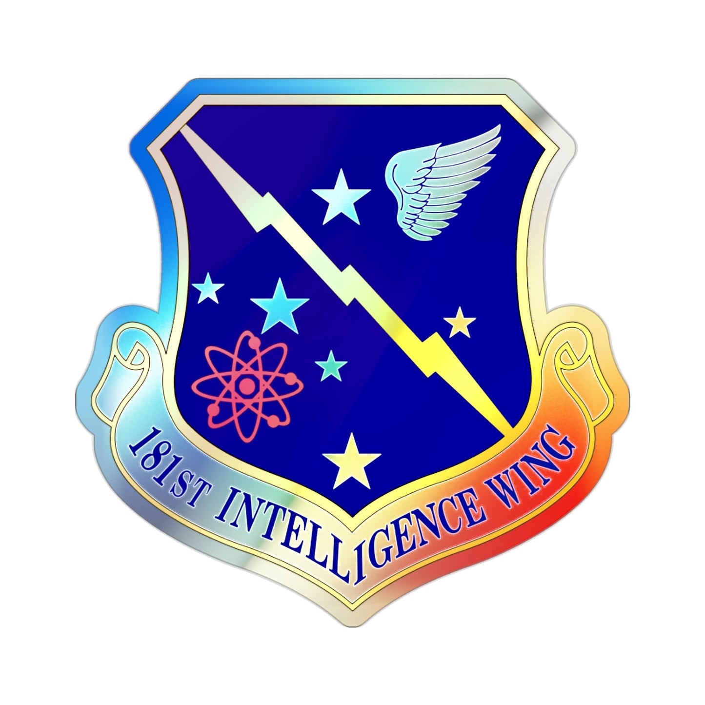 181st Intelligence Wing (U.S. Air Force) Holographic STICKER Die-Cut Vinyl Decal-2 Inch-The Sticker Space
